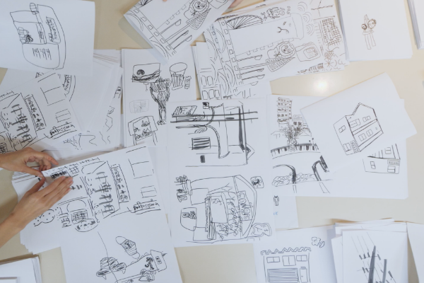 01 イラストレーター遠山敦とみなとの線をとろう